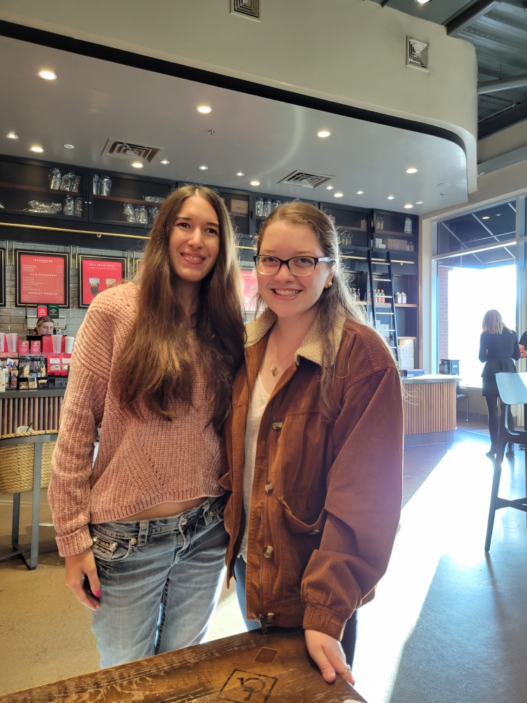Demi Michelle and Allison Leah at Starbucks
