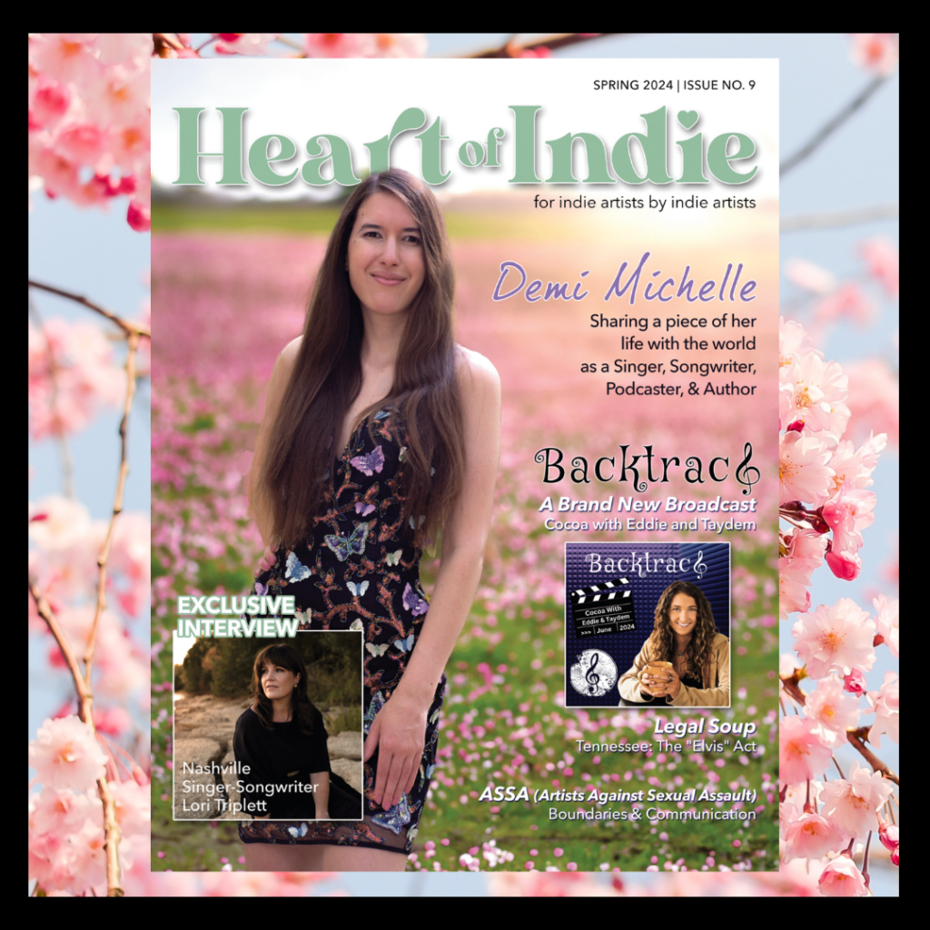 Demi Michelle on the cover of Heart of Indie Magazine