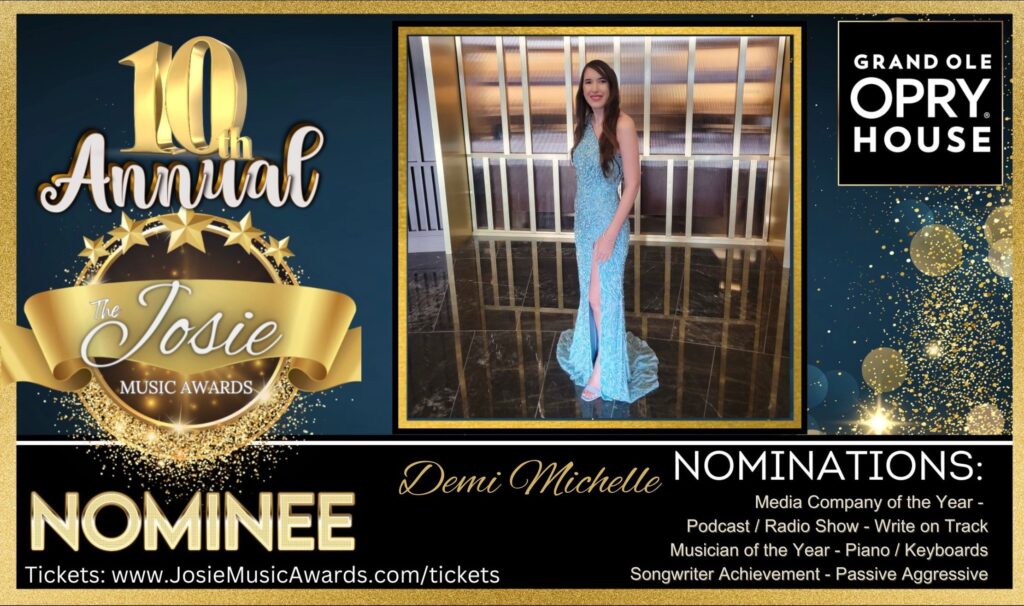 Demi Michelle’s 10th Annual Josie Music Awards Official Nominee Graphic