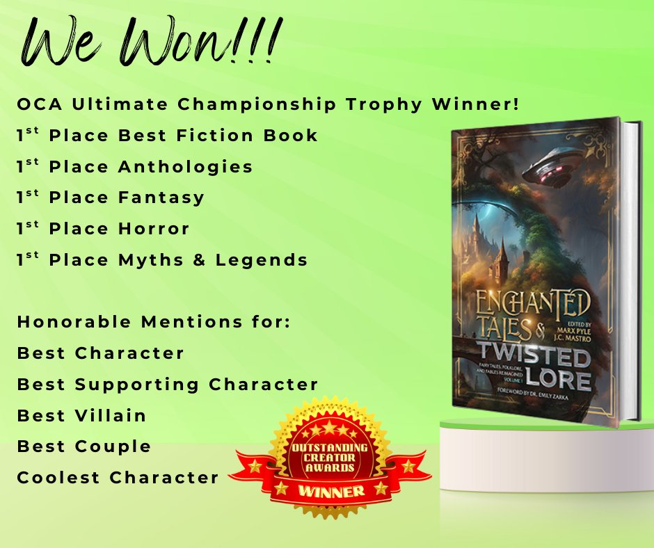 Outstanding Creator Awards Winner Graphic for Enchanted Tales & Twisted Lore